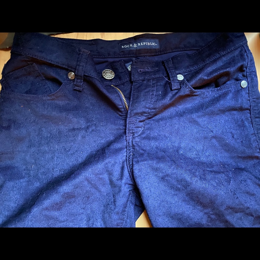 Rock &Republic Womens Dark Navy blue cords